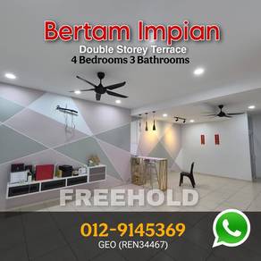 RENOVATED FREEHOLD Double Storey Terrace, Taman Bertam Impian, Melaka