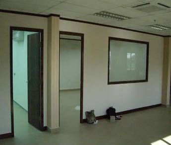 Office Carpet Partition >> Glass Temper | Ceiling