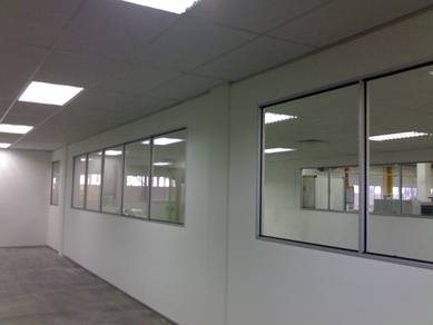 Partition Aluminium >> Glass # Ceiling << Carpet