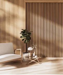 Fluted PVC Panel >> Commercial House / Wallpaper