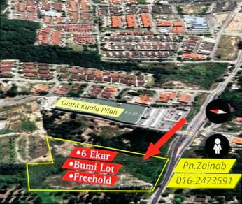 Tanah 6Ekar tepi jalan utama@Sebelah Giant Kuala Pilah For Sale!
