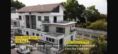 Semi - D 2,5 Storey Corner lot For Sale At Bandar Puteri Klang