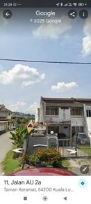 End Lot 2 Storey Terrace House extra land at AU2A Taman Sri Keramat