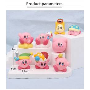 Game Kirby Mini Anime Figures 8Pcs/set Model Kirby
