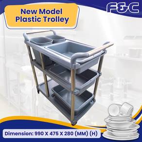 Dishes Collector Trolley/foodcourt cart/serbaguna