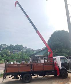 Isuzu NPR71 4.6 Crane 17 kaki EnjinHijau Kren Unic