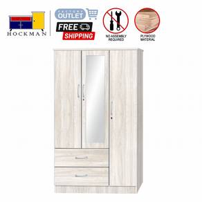 Almari Baju Bilik Wardrobe Cupboard Mirror 2737