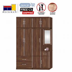 Almari Baju Bilik Wardrobe Cupboard Mirror 52908