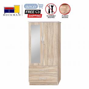 Almari Baju Bilik Wardrobe Cupboard Mirror 9903