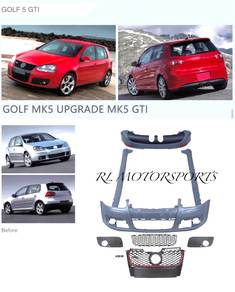Golf mk5 bodykit bumper skirt spoiler head lamp