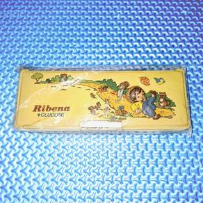 Vintage Ribena +Glucose Pencil Box Case Yellow