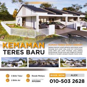 Kemaman - Rumah Baru❗️ Teres 1 Tingkat untuk Dimilik! 0% Downpayment!