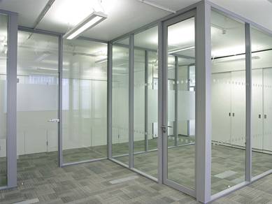 Office Partition Carpet # Glass Aluminium Ceiling