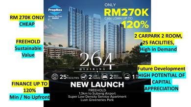 Freehold Cheap Service Apartment 264@Seiring DamaiSuria Bukit Subang