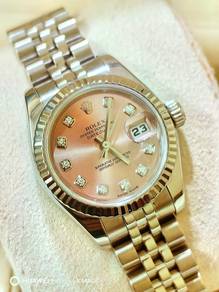 Rolex 179174 Pink Dial Diamond Mint Condition