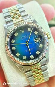 Rolex Datejust 16233 Blue Diamond Vignette Pre Own