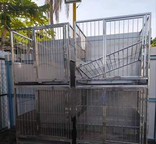 白钢狗笼304 Stainless Steel Dog Cage