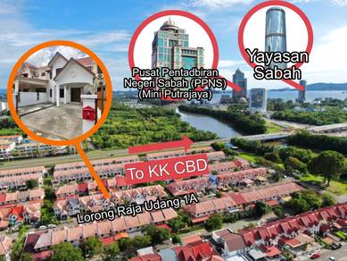 Likas terrace house • taman kingfisher • well maintained