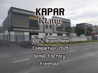 Kampung Kapar Semi D Factory Freehold 100% Brand New 2 Storey 300AMP