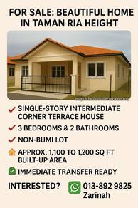 Rumah Untuk Dijual @ Taman Ria Height Tawau