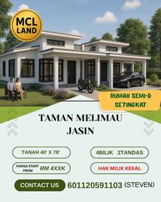 New-Semi-Detached-House-for-sale-Merlimau-Melaka