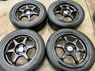 Sport rim second 15 type c siap tayar saga wira
