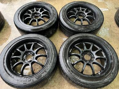Sport rim second 15 advan rs siap tayar saga myvi