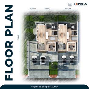 Brand New Single Storey Terrace at North City, Miri
