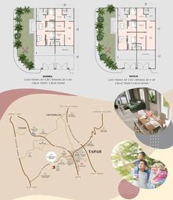 Rumah Teres Setingkat dekat Uitm Tapah 20x65 3 Beds 2 Bath New Project