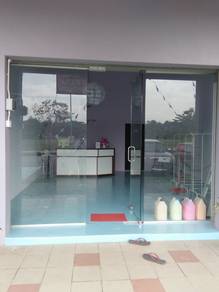 INSTALL GLASS WALL l dinding kaca kalis pecah 12mm