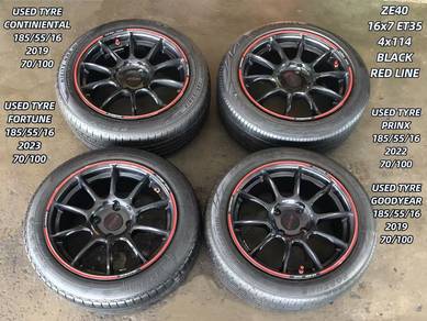 USED RIM ZE40 16inc&TYRE B/REDLINE PERSONA GEN2