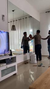 KHIDMAT PASANG CERMIN DINDING l wall mirror l