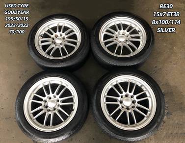 USED RIM RE30 15inch&TYRE MYVI ALZA PERSONA