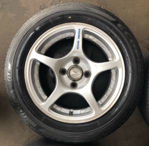 USED RIM DYNAMIC 14inc&TYRE FOR AXIA MYVI SAGA FLX