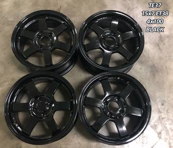 USED RIM TE37 15inch FOR MYVI ALZA WIRA VIOS CITY