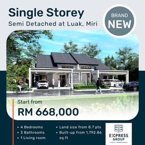 Brand New Single Storey Semi Detached  at Kan Jia 11, Luak
