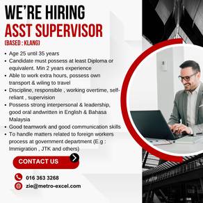 Operation Supervisor - Klang