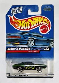 Hot Wheels Olds 442 Seein 3D Series hijau
