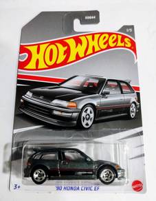 Hot Wheels 90 Honda Civic EF hitam kelabu gelap