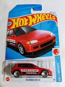 Hot Wheels 92 Honda Civic EG j-imports merah