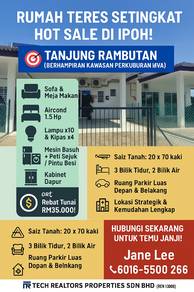 Tanjung Rambuta Chemor- 1 Tingkat - Rumah Baru -20 X 70 - Di Jual