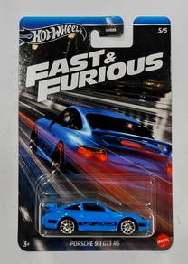 Hot Wheels Porsche 911 GT3 RS fast & furious biru