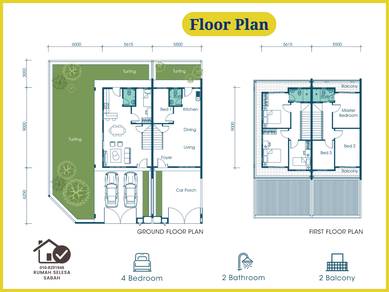 Rumah Teres Baru - 2 Tingkat