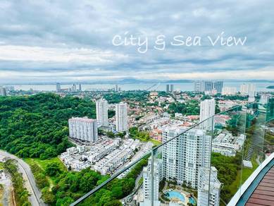 Fully furnished, high floor with excellent hill, city & sea view!