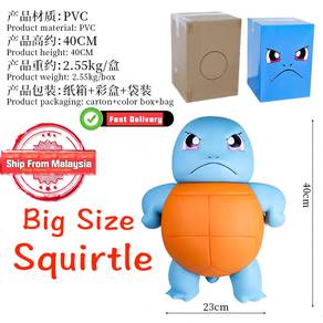 Anime Pokemon Big Size Squirtle Pikachu Figures 40