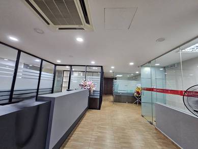 【FULLY FURNISHED】Nice Renovated 2 Adjoining Corner First Floor Office