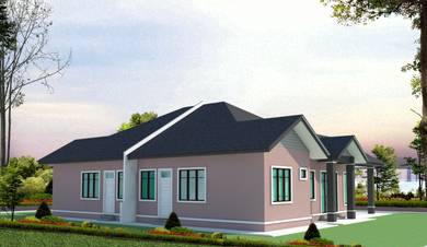 Rumah Berkembar Saiz Banglo Grade AAA  & Bebas Banjir Kg Raja, Besut