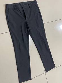 TOPMAN Slim-Fit Grey Trousers – W30 L30
