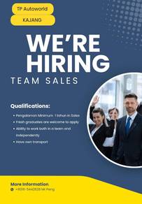 Used car Salesman&salesgirl WANTED.in KAJANG/TOWN*