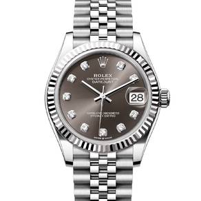 NEW Rolex Datejust 31mm Grey 10 Diamond 278274